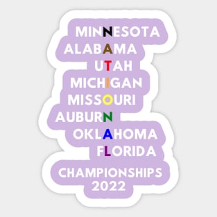 NCAA Nationals 2022 Rainbow Sticker